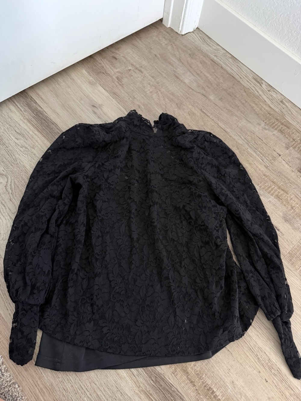 VICI Black Lace Long-Sleeve Women's Top